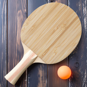White Bamboo  Ping Pong Paddle