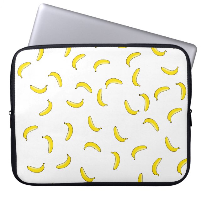 White Banana Laptop Sleeve (Front)