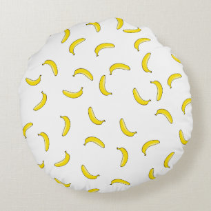 White Banana Round Cushion