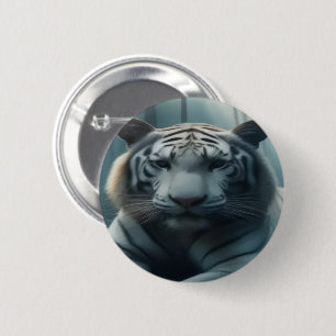 White Bangle Tiger Button