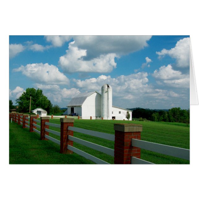 White Barn. White Fence. (Front Horizontal)