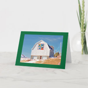 White Barn with Hex sign Card