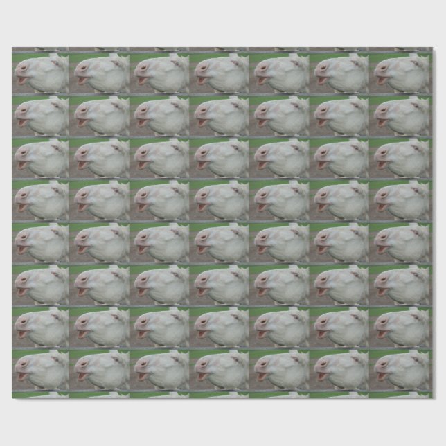 White Baroque Donkey Wrapping Paper (Flat)