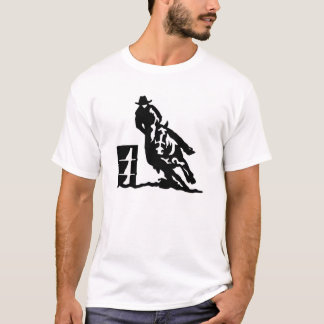 White Barrel Racer Horse T-Shirt