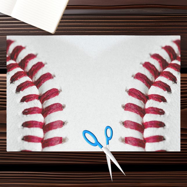 White Baseball Red Lace Strings Tissue Paper (Creator Uploaded)