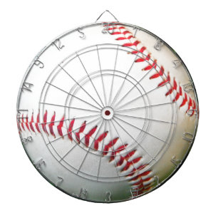 White Baseball with Red Stitching Dartboard