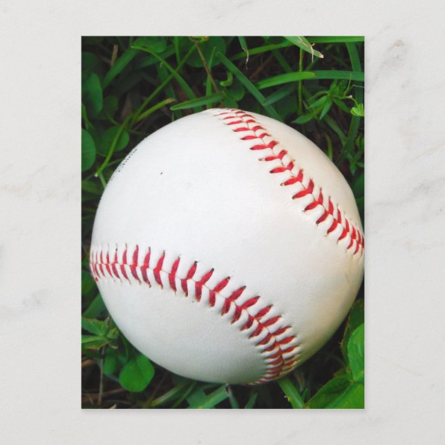 White Baseball with Red Stitching Postcard (Front)