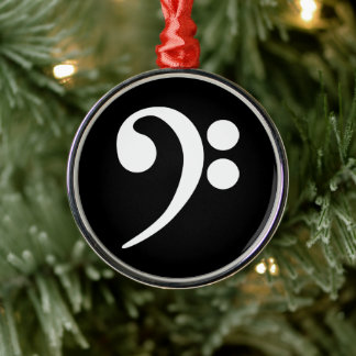 White Bass Clef Metal Tree Decoration