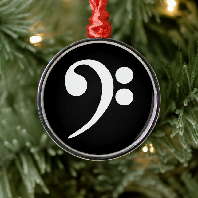 White Bass Clef Metal Tree Decoration (Tree)