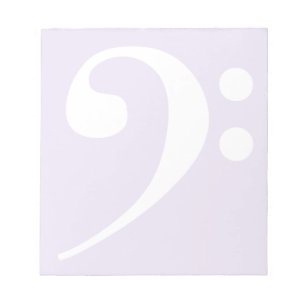 White Bass Clef Notepad