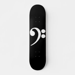 White Bass Clef Skateboard