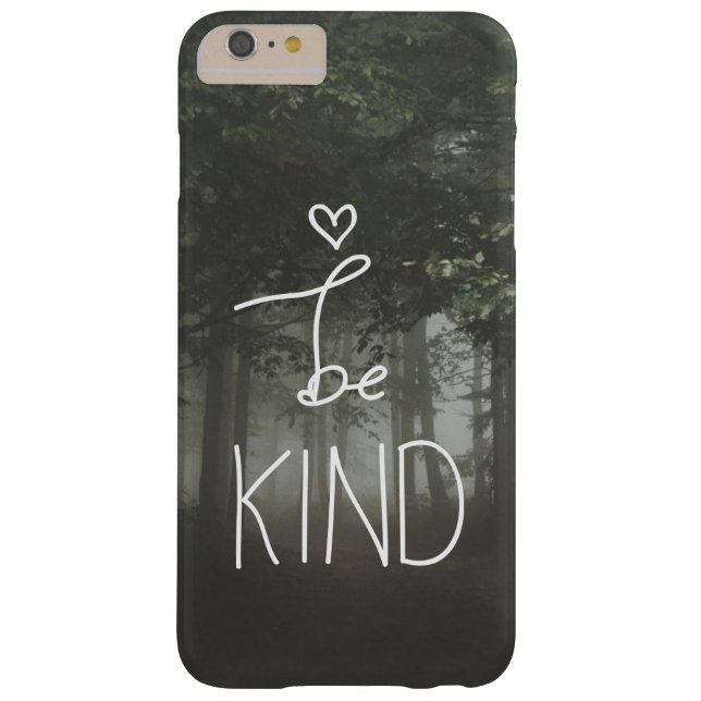 White Be Kind Quote Cute Heart Typography Girly Case-Mate iPhone Case (Back)