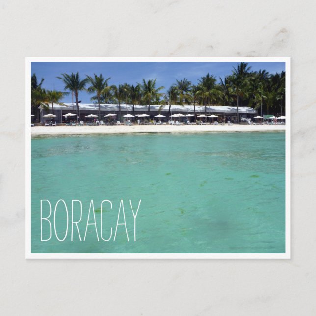 white beach boracay waters postcard (Front)
