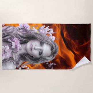 White Beach Towel