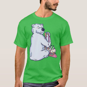 White Bear Eating Unicorn Premium  T-Shirt