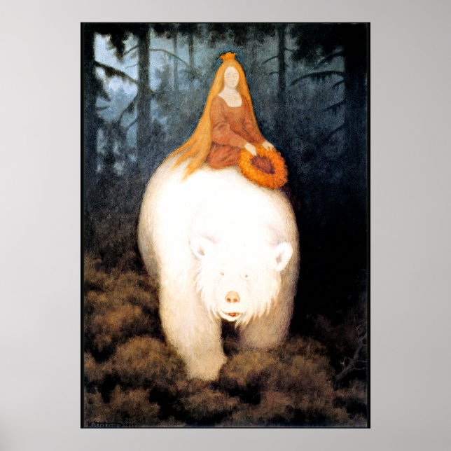 White Bear King Valemon, fine art painting Poster (Front)