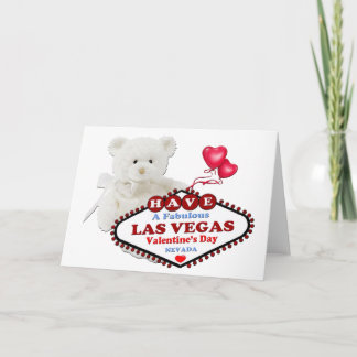 White Bear Las Vegas Valentine's Day Card