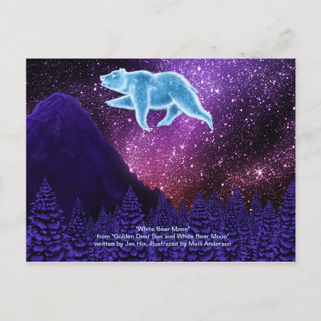 White Bear Moon Postcard (Front)