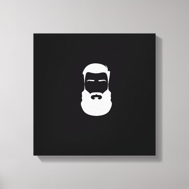 White Beard Wrapped Canvas (Front)