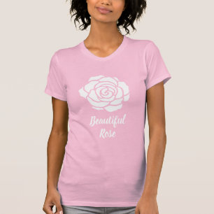 White Beautiful Rose T-Shirt
