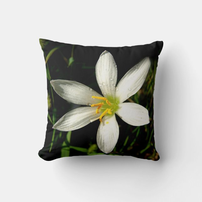 White Beauty Throw Pillow (Front)
