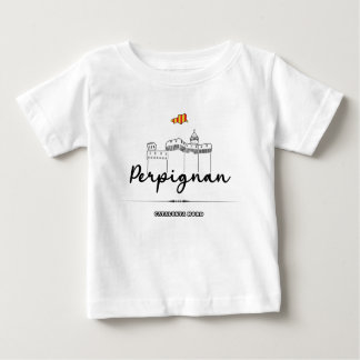 White bebe T-shirt - OBV - Perpignan-Castillet
