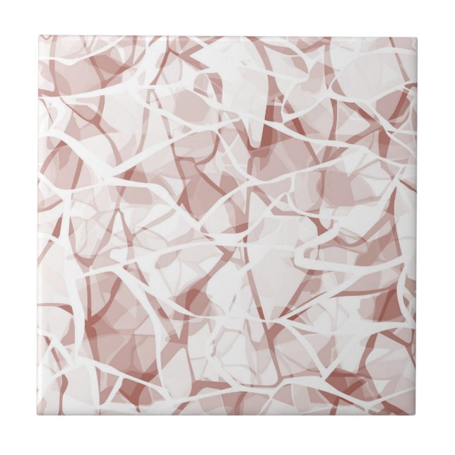 white beige abstract fashionable modern pattern    tile (Front)