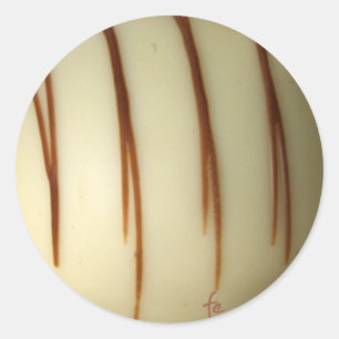 white Belgian chocolate Classic Round Sticker