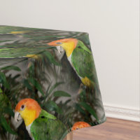 White Bellied Caique Parrot with Bamboo Tree