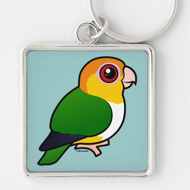 White-bellied Parrot Key Ring (Front)