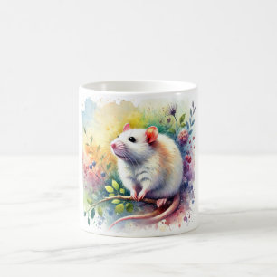 White Bellied Rat 300724AREF151 - Watercolor Coffee Mug