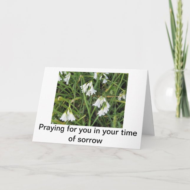 White Bells Sympathy Card (Front)