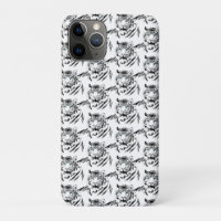White Bengal Tiger Animal Lover Wild Feline Face