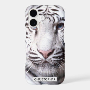 White Bengal Tiger Photography Add Name Black