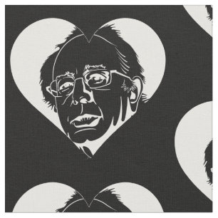 white bernie sanders heart fabric