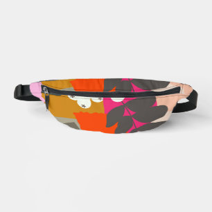 White Berries Colorful Color Block Fun Summer  Bum Bags