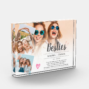 White best friends script 4 photos collage grid