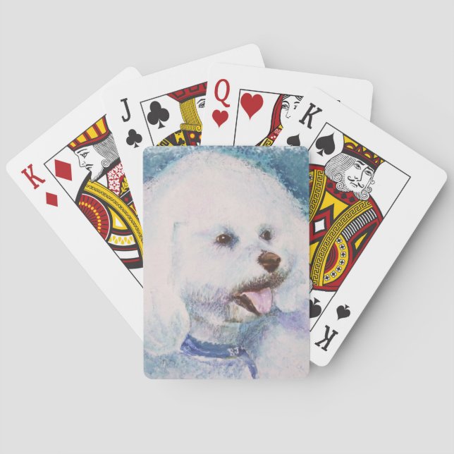 WHITE BICHON FRISE PLAYING CARDS (Back)