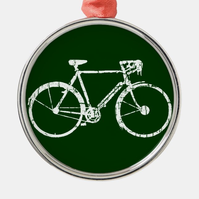 white bicycle metal tree decoration (Front)