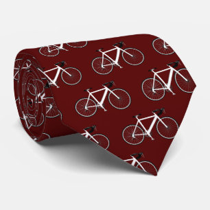 White Bicycle On Maroon Tie