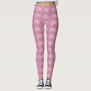 White Bicycles on Pink Leggings