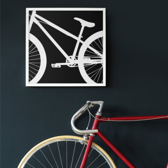 White Bike Silhouette Custom Colour Poster (Creator Uploaded)