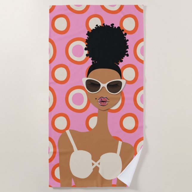 White Bikini Beach Towel (Front)