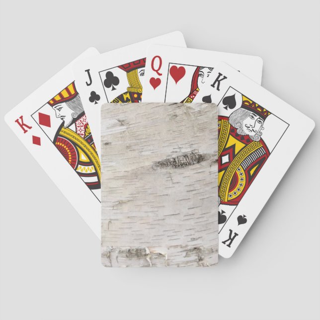 White Birch Bark Playing Cards (Back)