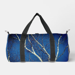 White Birch Tree Blue Sky  Duffle Bag