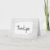 White Birch Tree Design Thank You Card