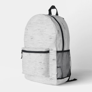 White Birch Tree Texture Printed Backpack