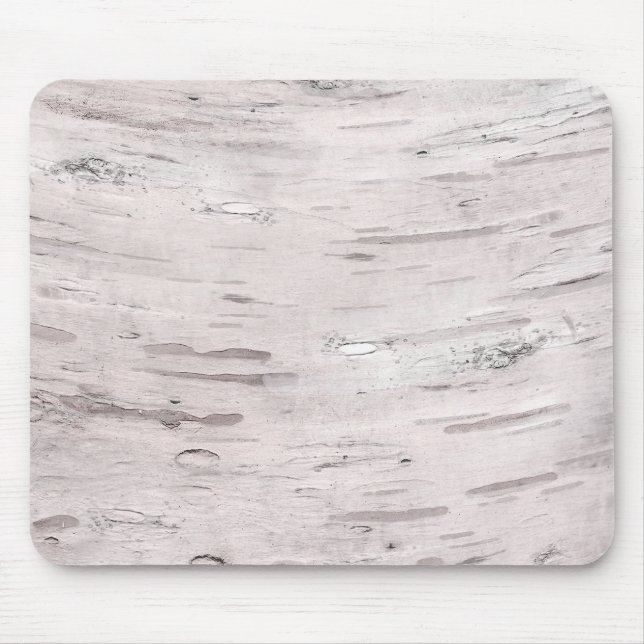 White Birch Tree Wood Rustic Barn Farmhouse Chic Mouse Pad (Front)