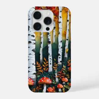 White birch tree woodland iPhone 15 pro case