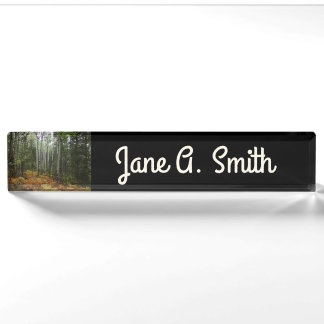 White Birch Trees and Fall Ferns at Rocky Mountain Nameplate